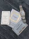 40906: Cartier Ladies Small Santos Carrée, Box and Card 1984