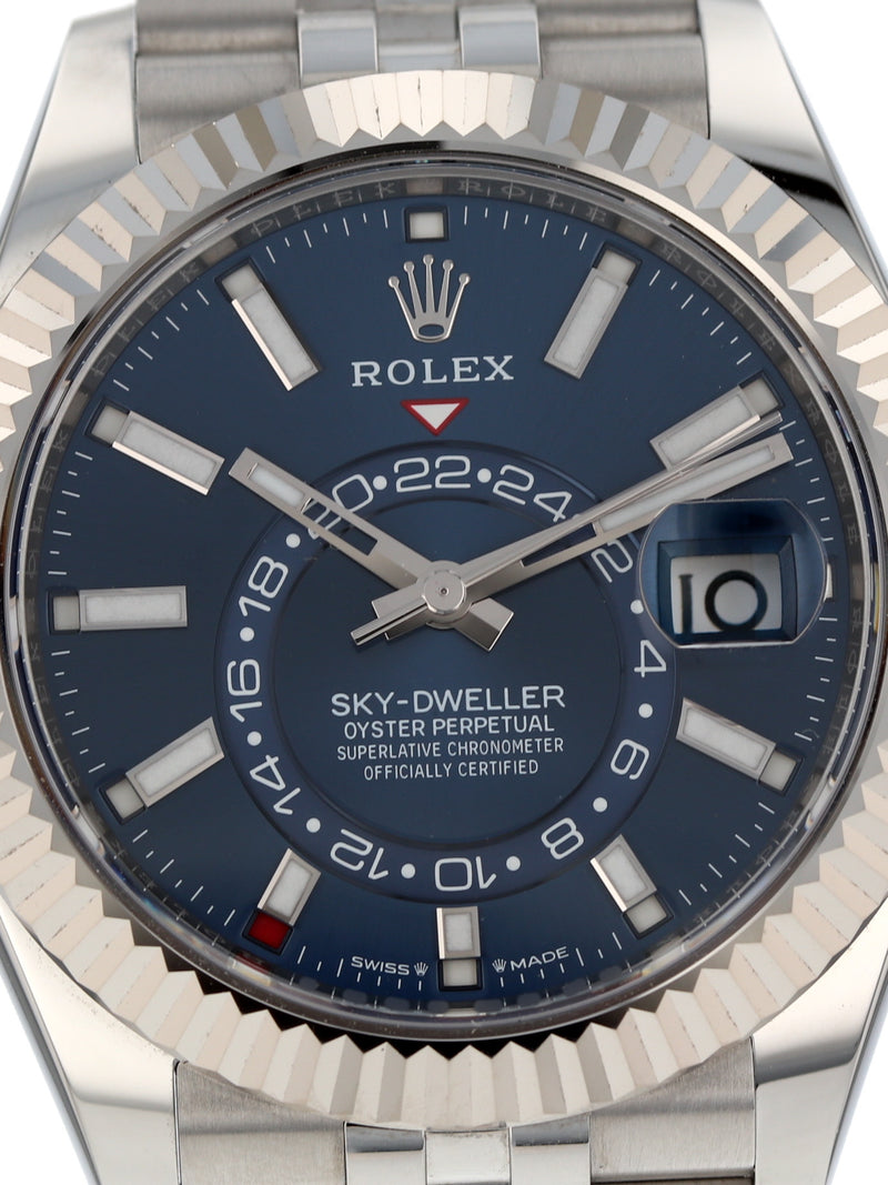 40923: Rolex Sky-Dweller, Ref, 336934, Blue Dial, 2024 Full Set UNWORN