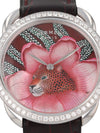 40939: Hermes 18k White Gold Arceau, Ref. AR6.A93b, Limited Edition Pink Baobab Cat