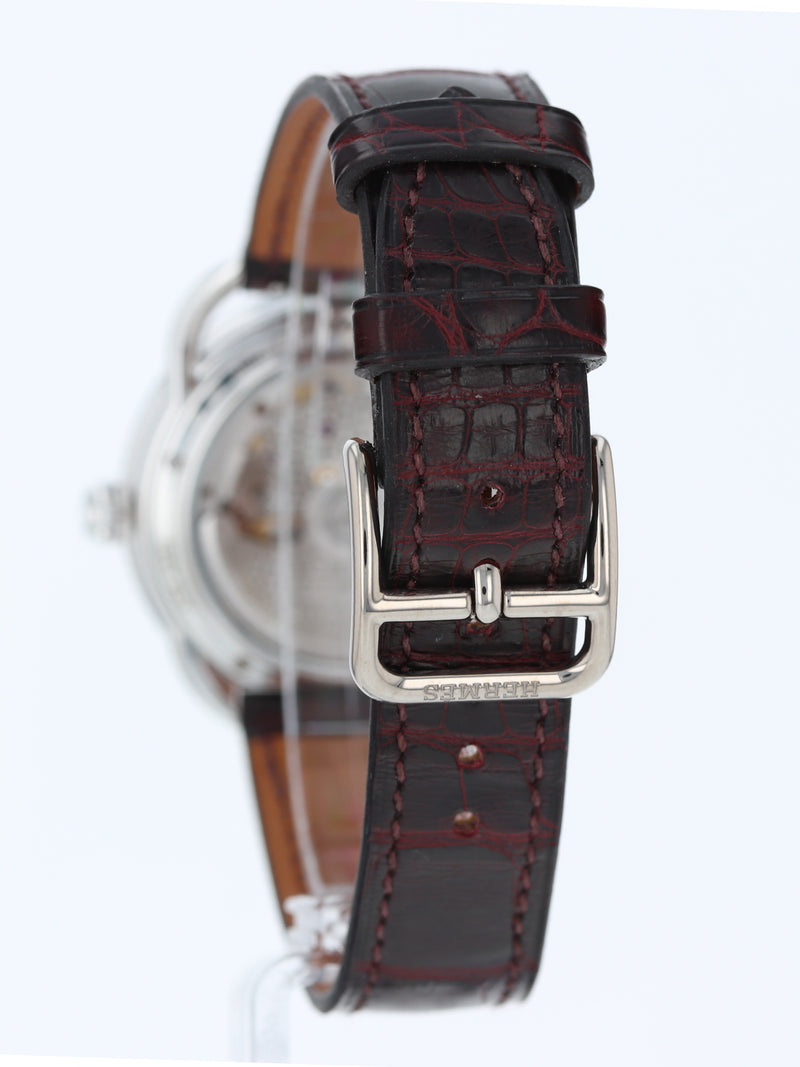 40939: Hermes 18k White Gold Arceau, Ref. AR6.A93b, Limited Edition Pink Baobab Cat