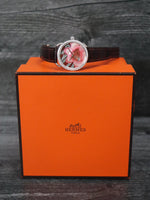 40939: Hermes 18k White Gold Arceau, Ref. AR6.A93b, Limited Edition Pink Baobab Cat