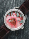 40939: Hermes 18k White Gold Arceau, Ref. AR6.A93b, Limited Edition Pink Baobab Cat