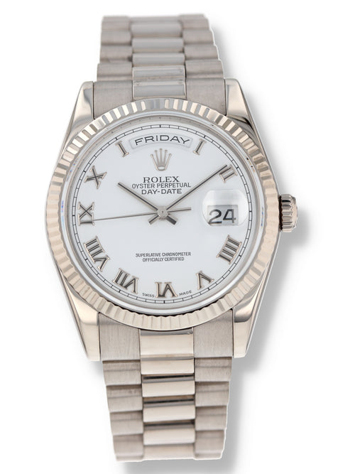 40956: Rolex 18k White Gold President, Ref. 118239, Circa 2003
