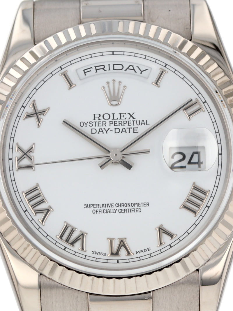 40956: Rolex 18k White Gold President, Ref. 118239, Circa 2003
