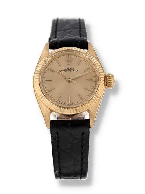40958: Rolex 14k Ladies Oyster Perpetual, Ref, 6619, Circa 1953