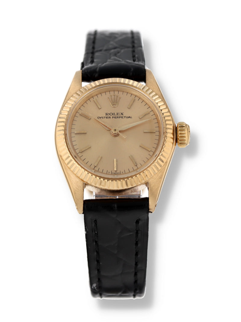 40958: Rolex 14k Ladies Oyster Perpetual, Ref, 6619, Circa 1953