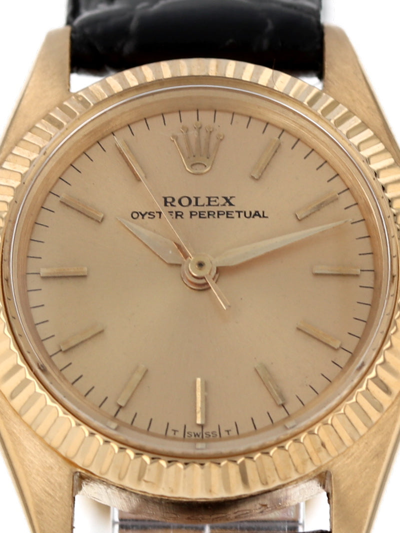 40958: Rolex 14k Ladies Oyster Perpetual, Ref, 6619, Circa 1953