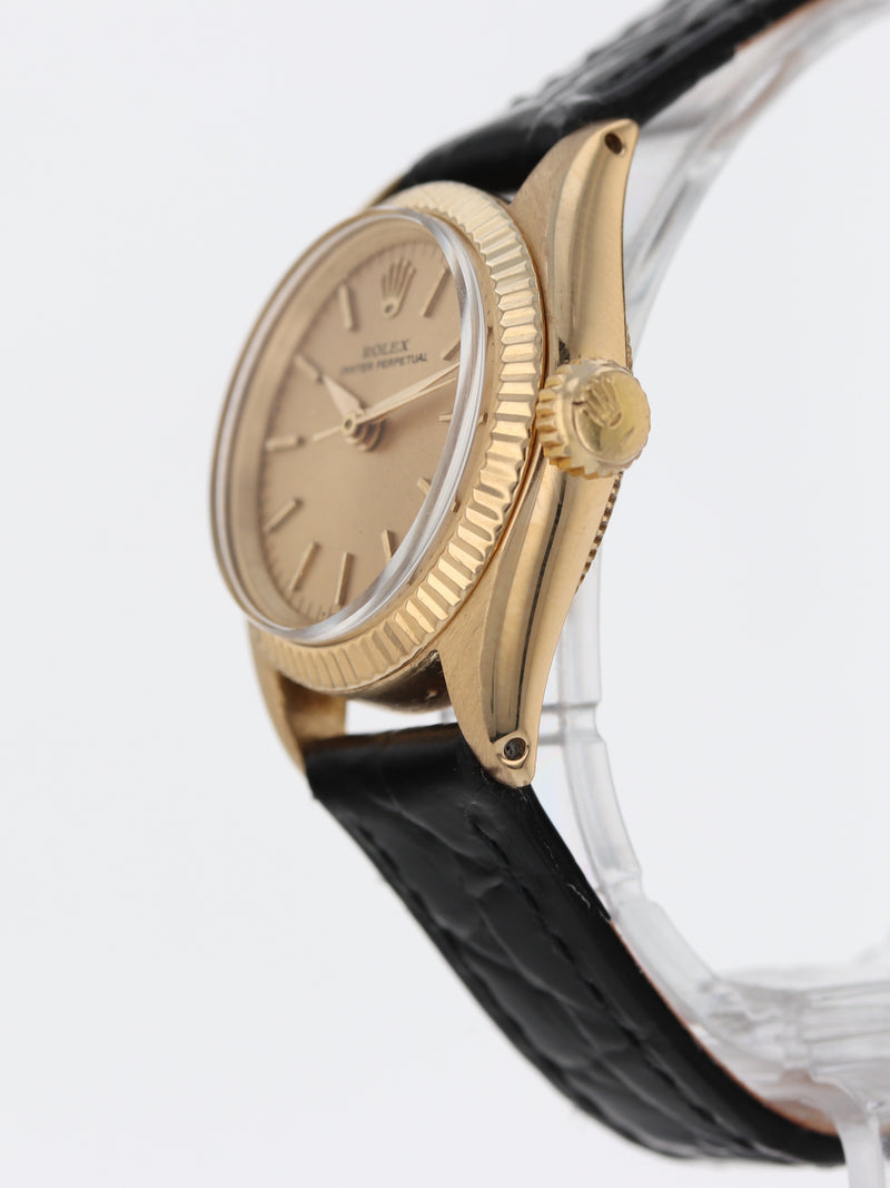 40958: Rolex 14k Ladies Oyster Perpetual, Ref, 6619, Circa 1953