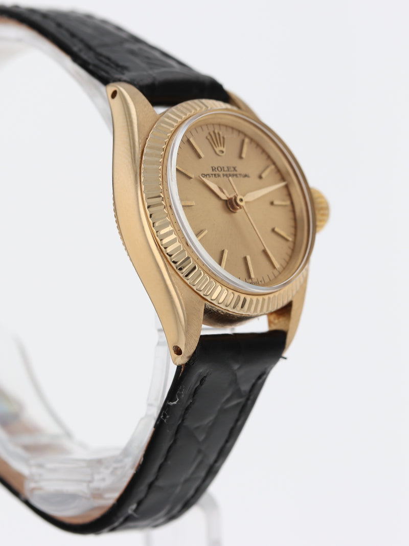 40958: Rolex 14k Ladies Oyster Perpetual, Ref, 6619, Circa 1953
