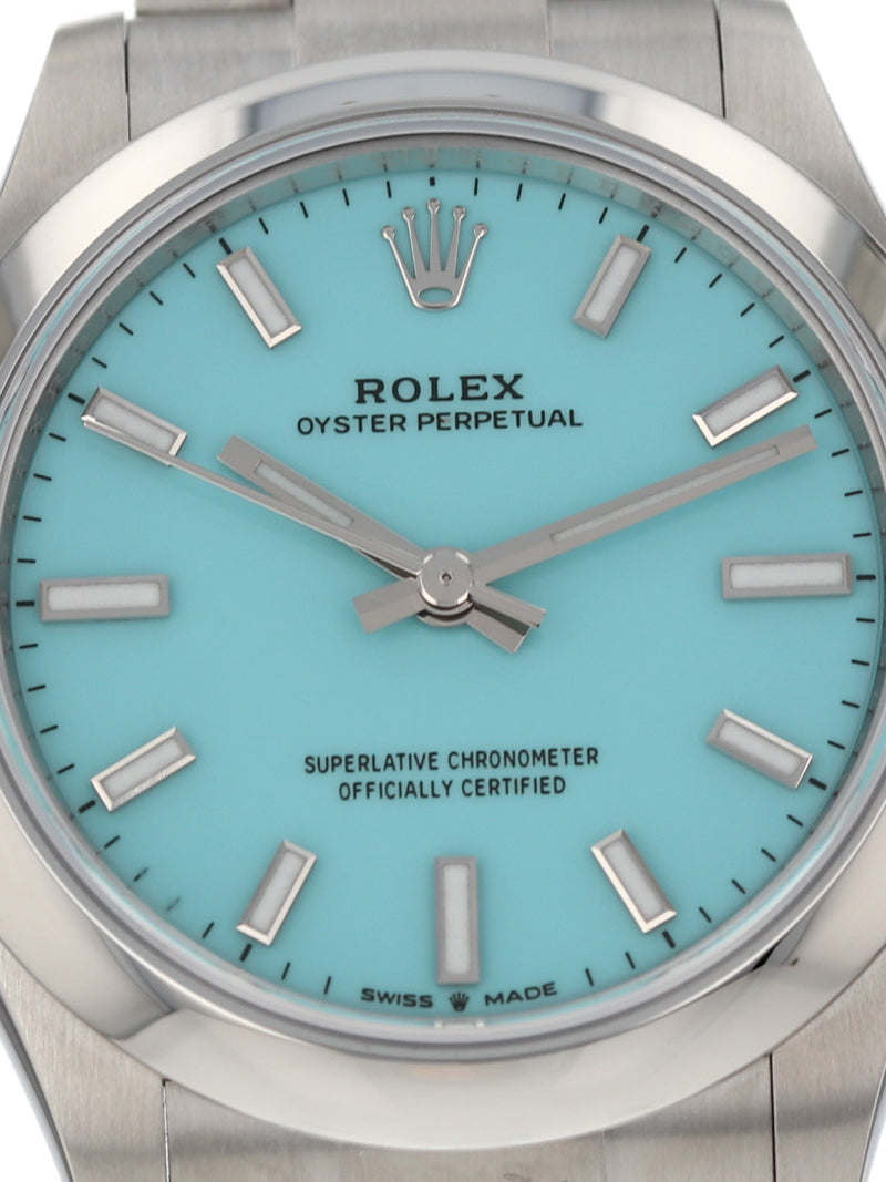 40960: Rolex Ladies Oyster Perpetual 31, Ref. 277200, Turquoise Dial, Box and 2025 Card UNWORN