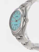 40960: Rolex Ladies Oyster Perpetual 31, Ref. 277200, Turquoise Dial, Box and 2025 Card UNWORN