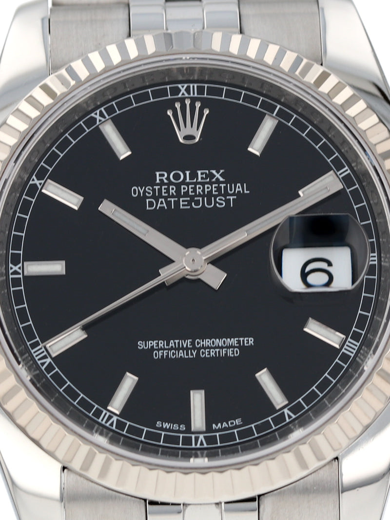 40962: Rolx Datejust 36, Ref. 116234, Full Set + Rolex Warranty Card