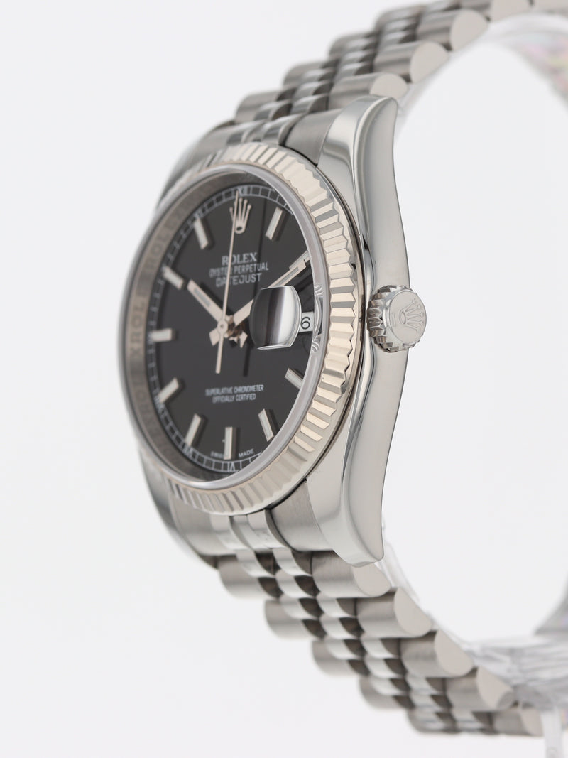40962: Rolx Datejust 36, Ref. 116234, Full Set + Rolex Warranty Card