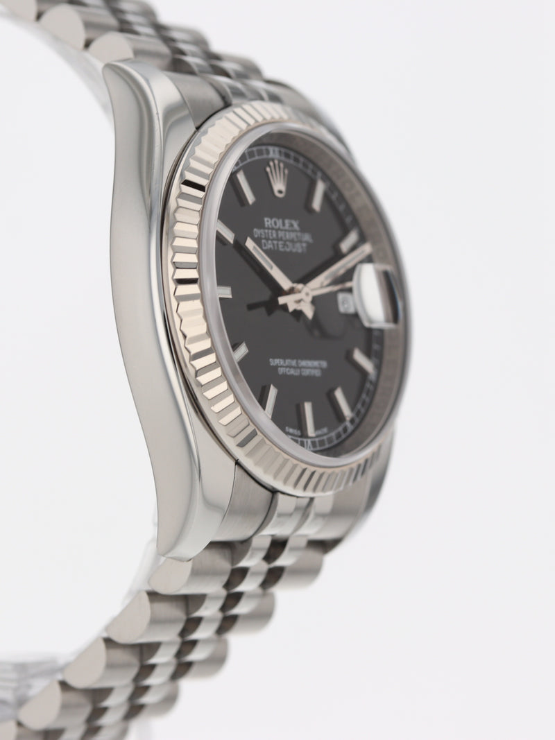 40962: Rolx Datejust 36, Ref. 116234, Full Set + Rolex Warranty Card