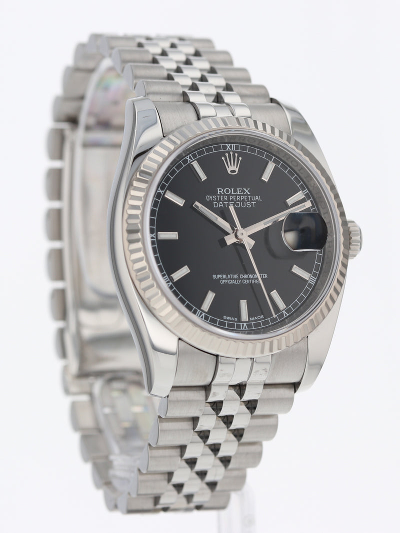 40962: Rolx Datejust 36, Ref. 116234, Full Set + Rolex Warranty Card
