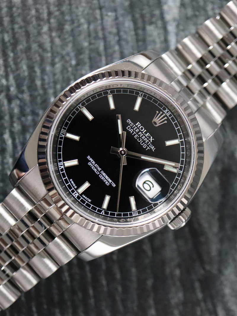 40962: Rolx Datejust 36, Ref. 116234, Full Set + Rolex Warranty Card