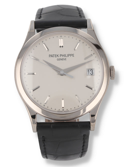 40969: Patek Philippe 18k White Gold Calatrava, Ref. 5296G-010, Box and Papers 2016