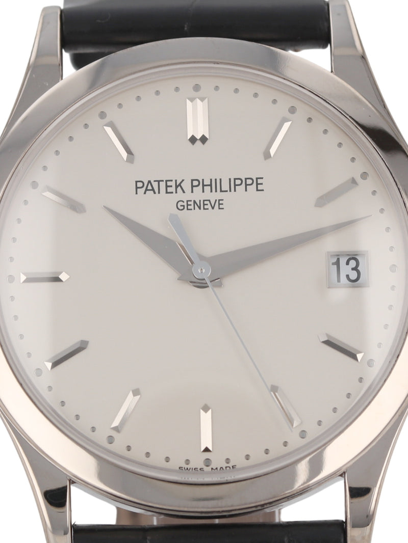40969: Patek Philippe 18k White Gold Calatrava, Ref. 5296G-010, Box and Papers 2016