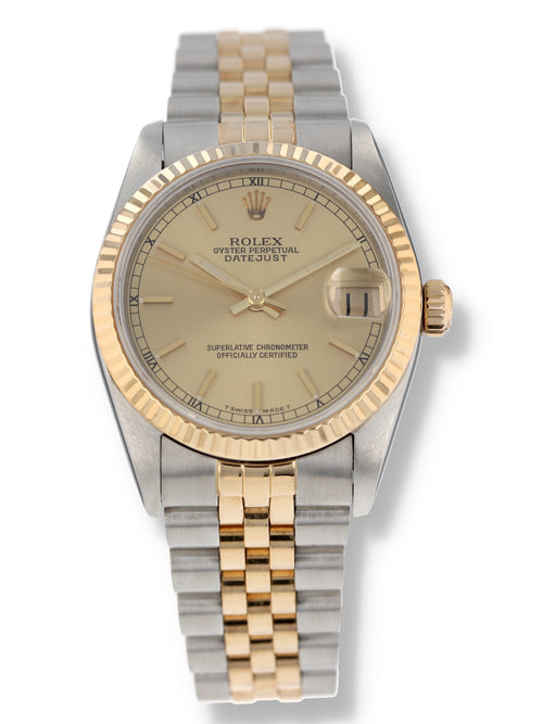 40973: Rolex Mid-Size Datejust 31, Ref. 68273, Circa 1989, Rolex Service Card 2015