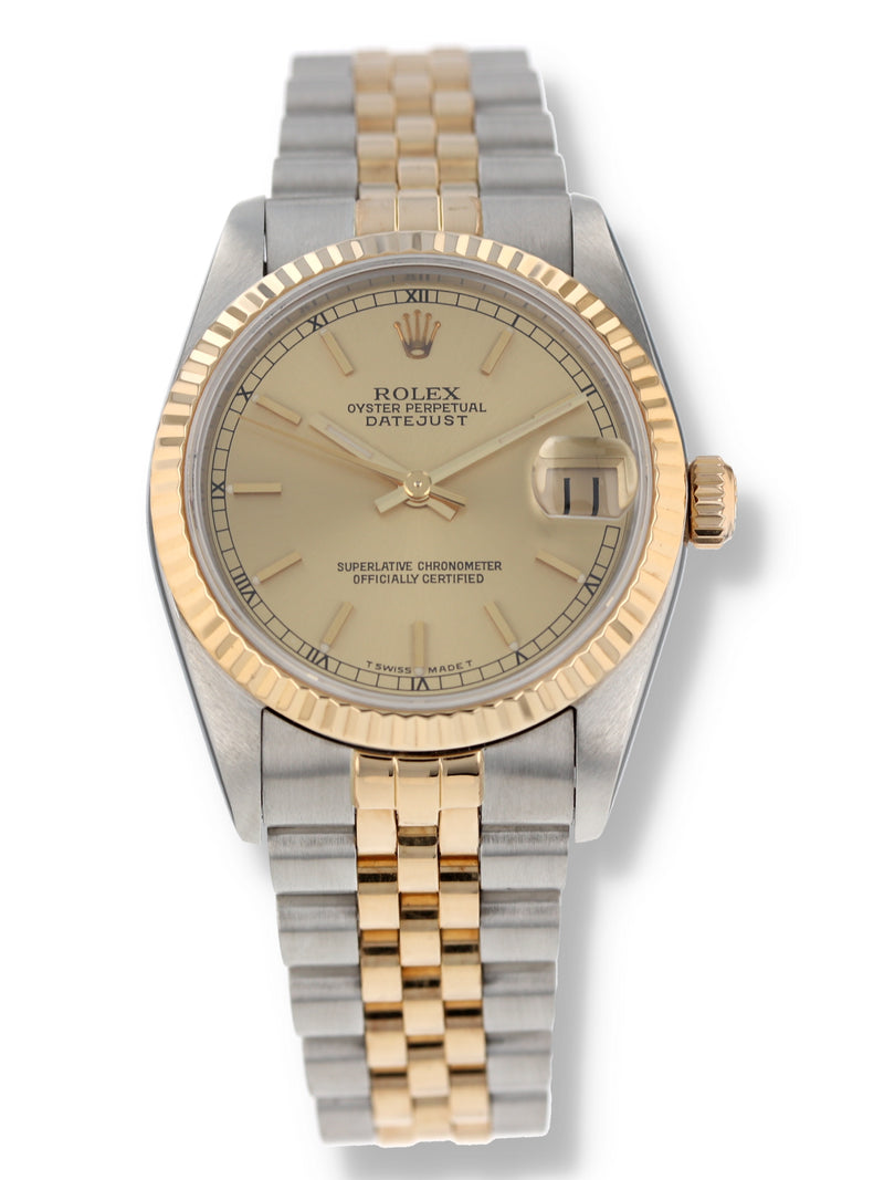 40973: Rolex Mid-Size Datejust 31, Ref. 68273, Circa 1989, Rolex Service Card 2015