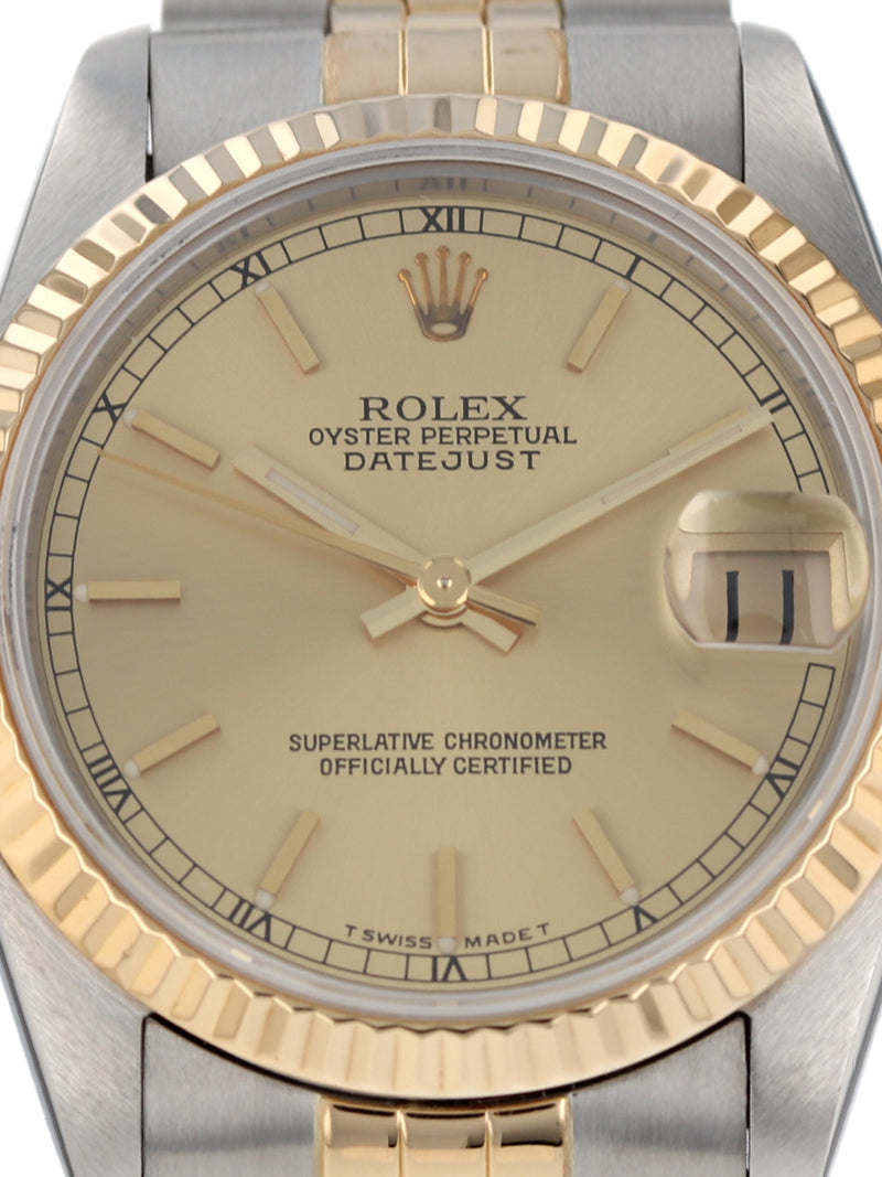 40973: Rolex Mid-Size Datejust 31, Ref. 68273, Circa 1989, Rolex Service Card 2015