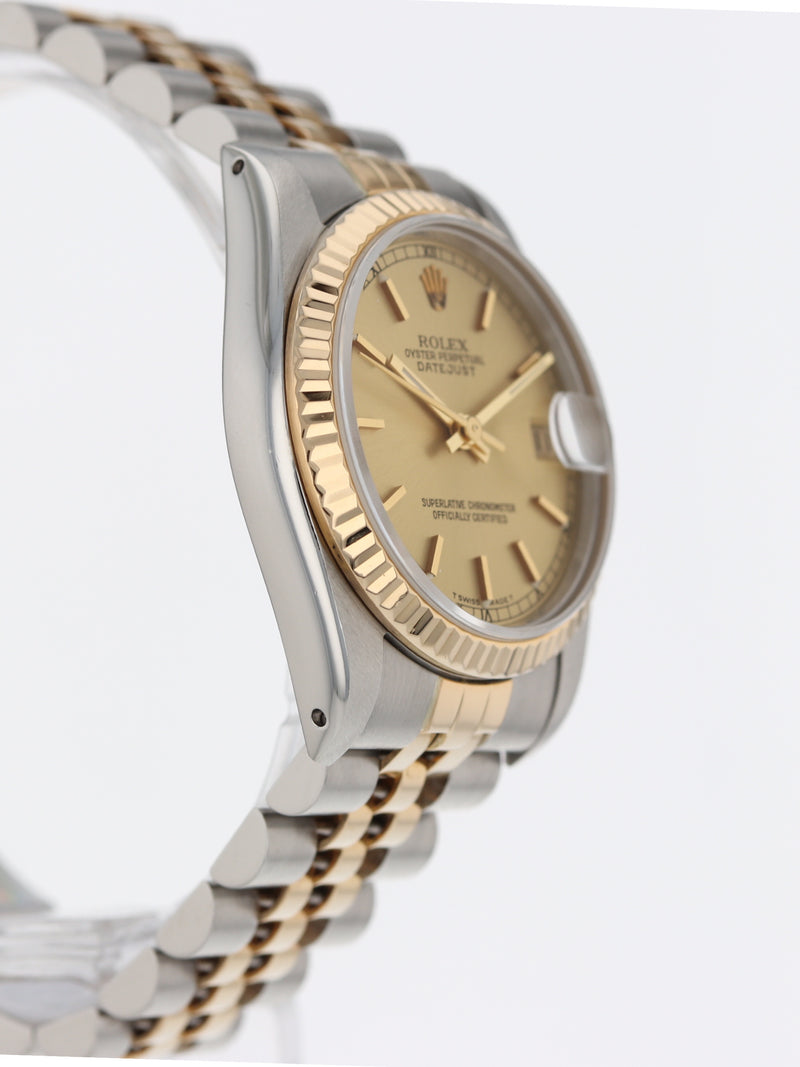 40973: Rolex Mid-Size Datejust 31, Ref. 68273, Circa 1989, Rolex Service Card 2015