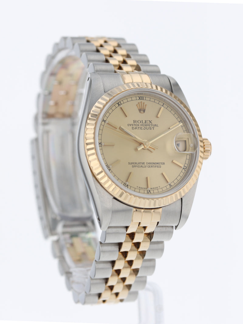 40973: Rolex Mid-Size Datejust 31, Ref. 68273, Circa 1989, Rolex Service Card 2015