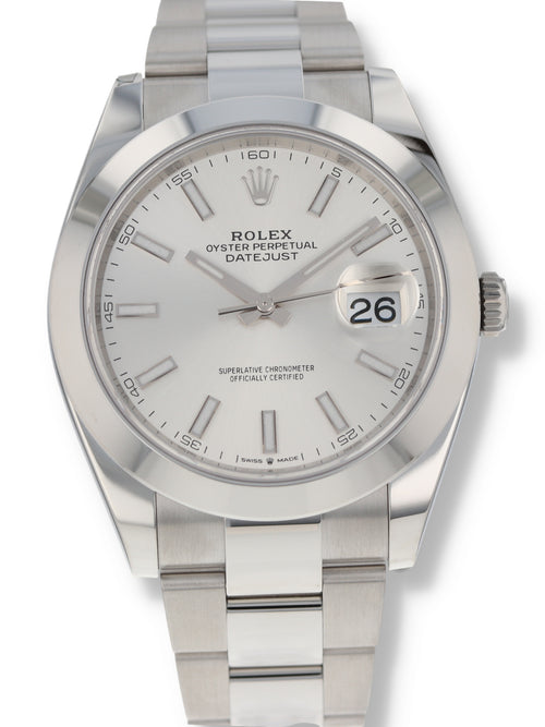 40976: Rolex Datejust 41, Ref. 126300, Box and 2025 Card. Like New