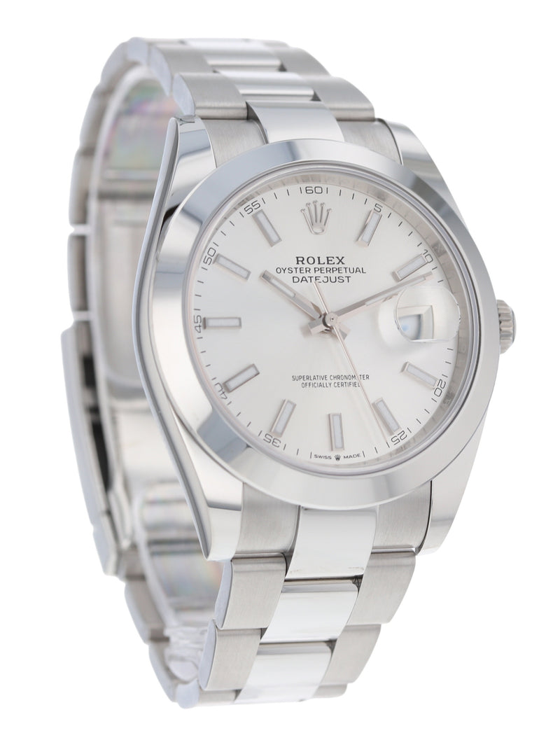 (T) 40976: Rolex Datejust 41, Ref. 126300, Box and 2025 Card. Like New