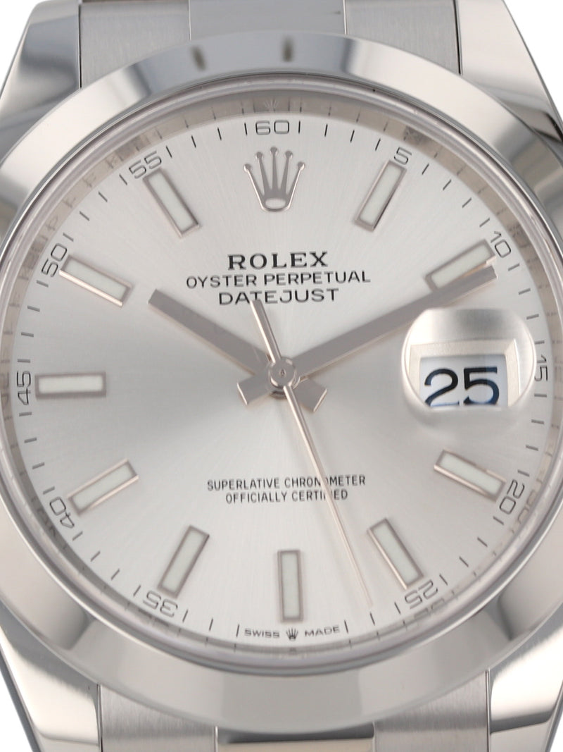 40977: Rolex Datejust 41, Ref. 126300, Box and Card 2025 LIKE NEW