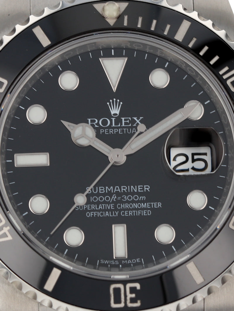 41011: Rolex Submariner 40, Ref. 116610LN, Box and 2016 Card with 2025 Service Card