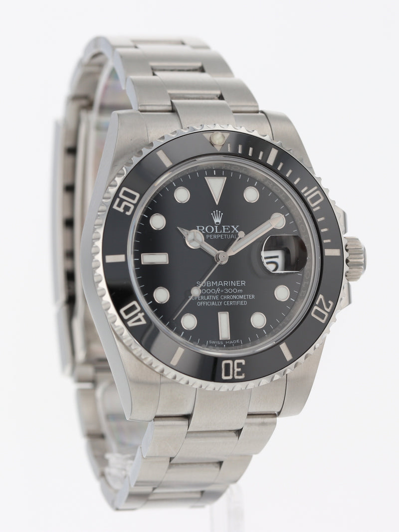 41011: Rolex Submariner 40, Ref. 116610LN, Box and 2016 Card with 2025 Service Card
