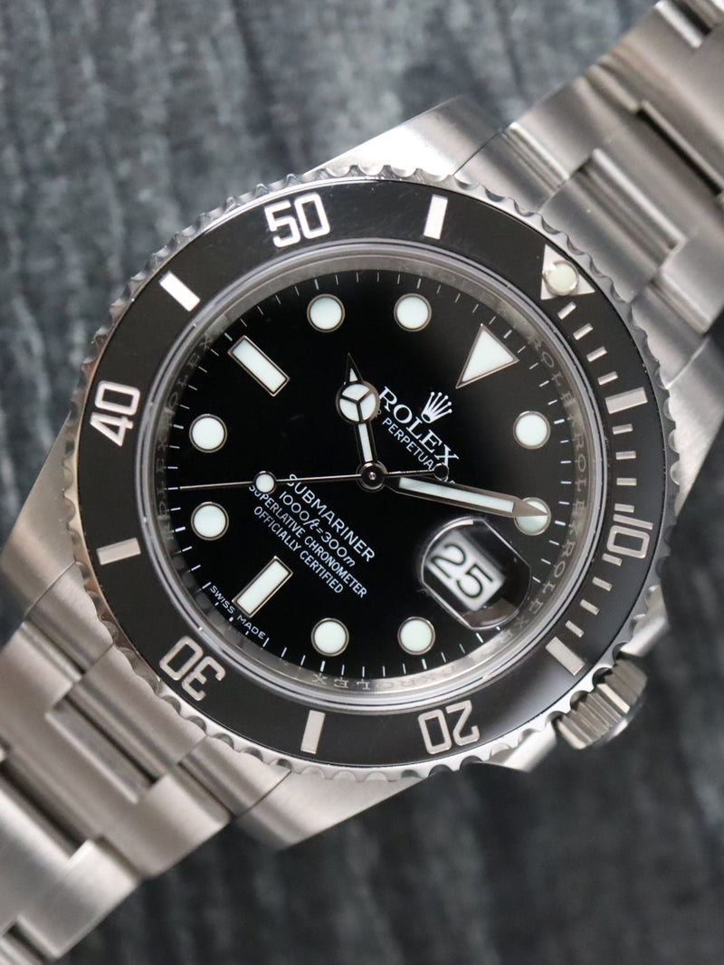 41011: Rolex Submariner 40, Ref. 116610LN, Box and 2016 Card with 2025 Service Card