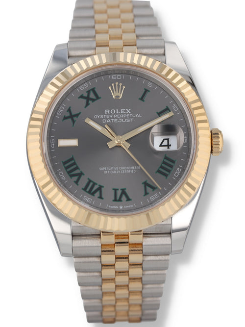 41013: Rolex Datejust 41, Wimbledon Dial, Ref. 126333, Full Set 2025 LIKE NEW