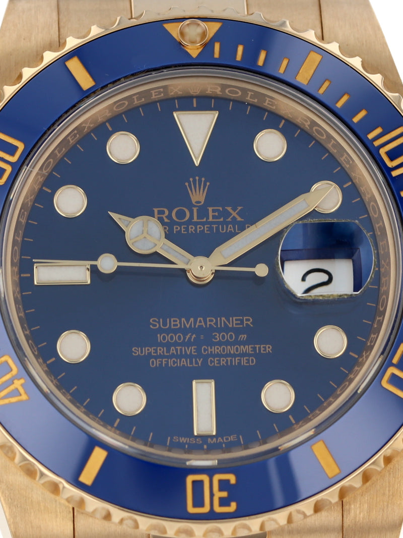 41015: Rolex Submariner 40, Ref. 116618LB, Full Set 2015