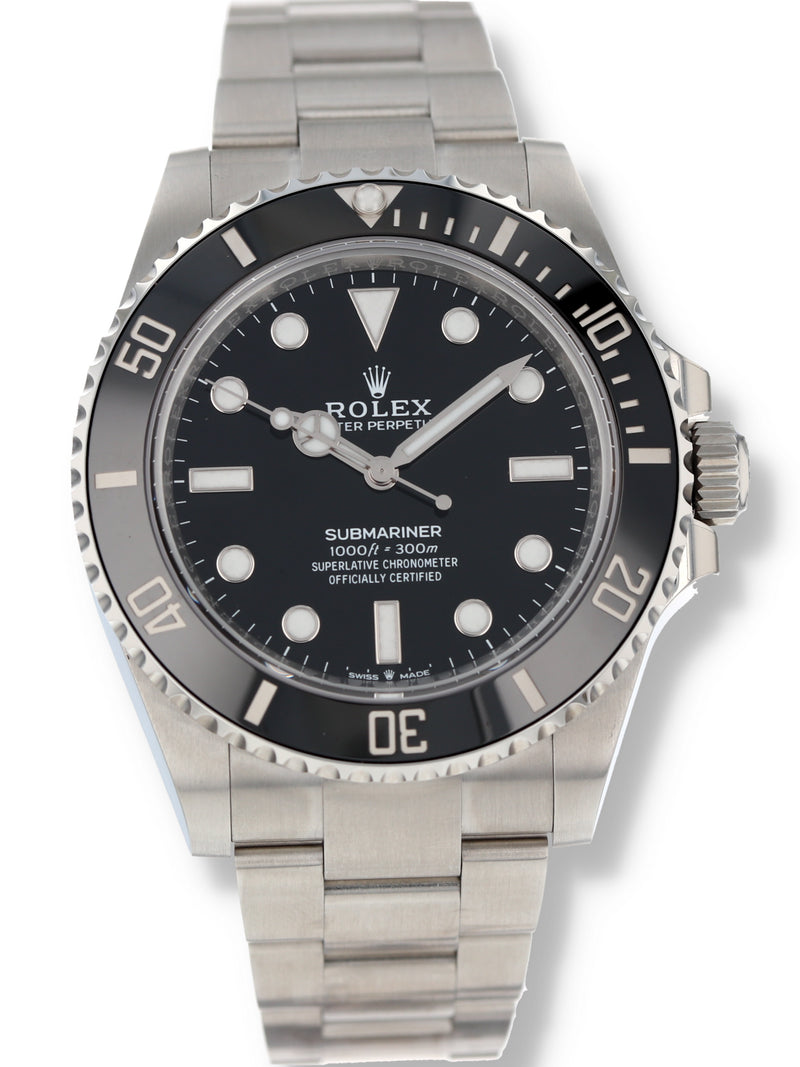 41016: Rolex Submariner "No Date", Ref. 124060, Full Set 2025 LIKE NEW