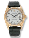 41040: Rolex 18k Yellow Gold Datejust 36, Ref. 16018, Circa 1980, Rare Buckley Dial
