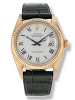 41040: Rolex 18k Yellow Gold Datejust 36, Ref. 16018, Circa 1980, Rare Buckley Dial
