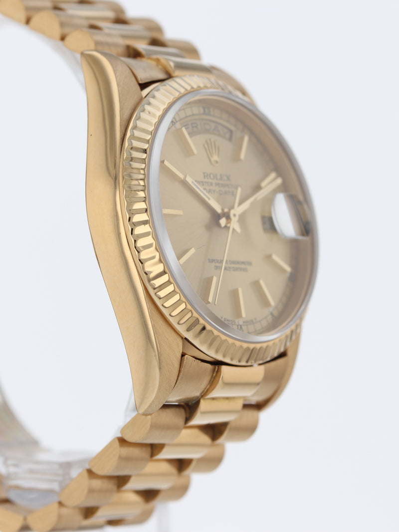 41042: Rolex 18k Yellow Gold President, Ref. 18238, Circa 1990