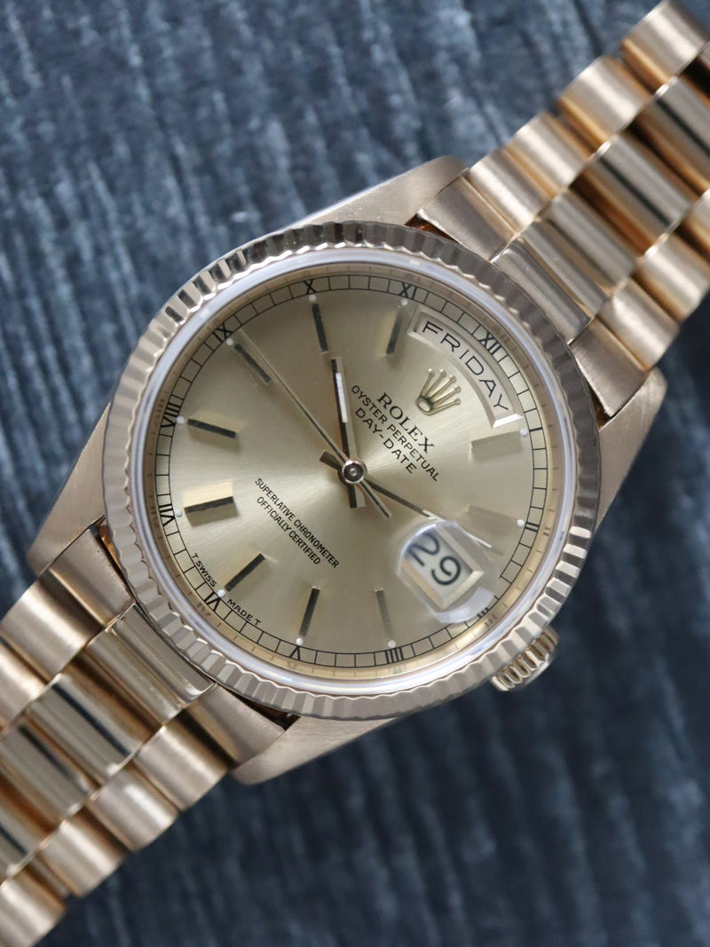 41042: Rolex 18k Yellow Gold President, Ref. 18238, Circa 1990