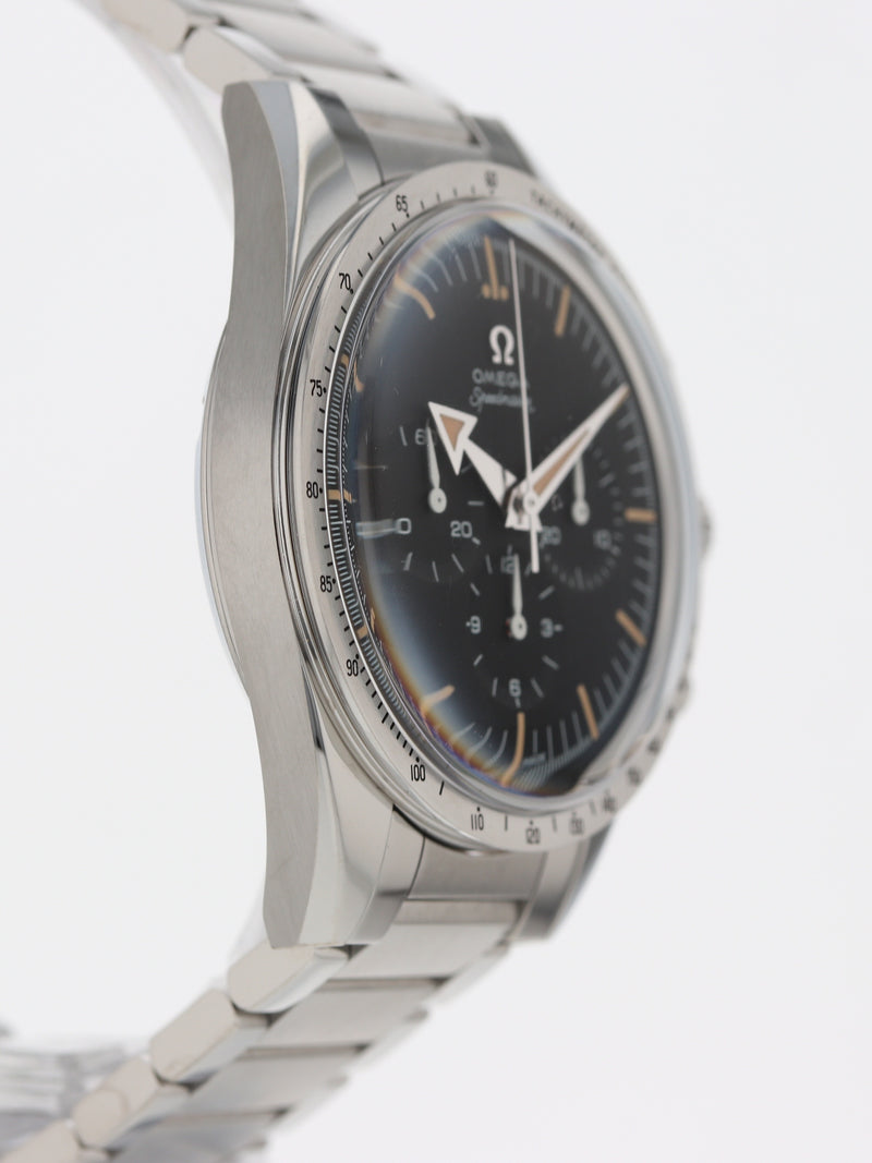 41068: Omega Omega 1957 Trilogy Speedmaster, Ref. 311.10.39.30.01.001, Box and Card