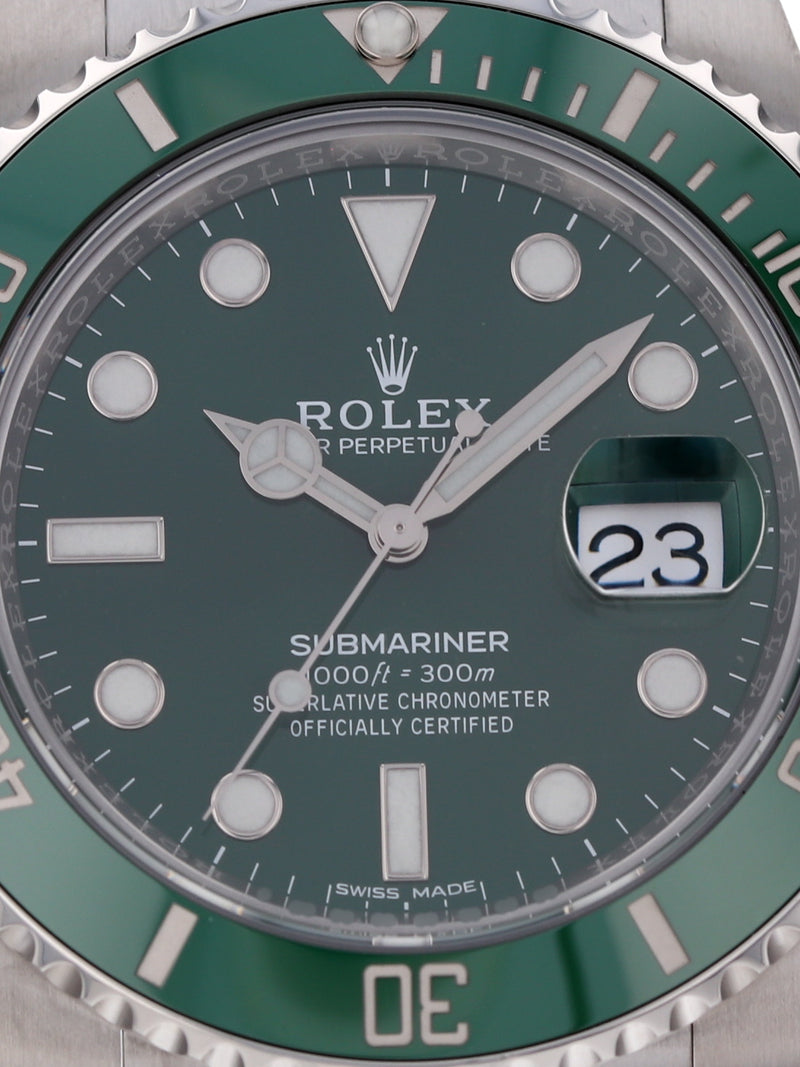 41112: Rolex Submariner "Hulk", Ref. 116610LV, Full Set 2019