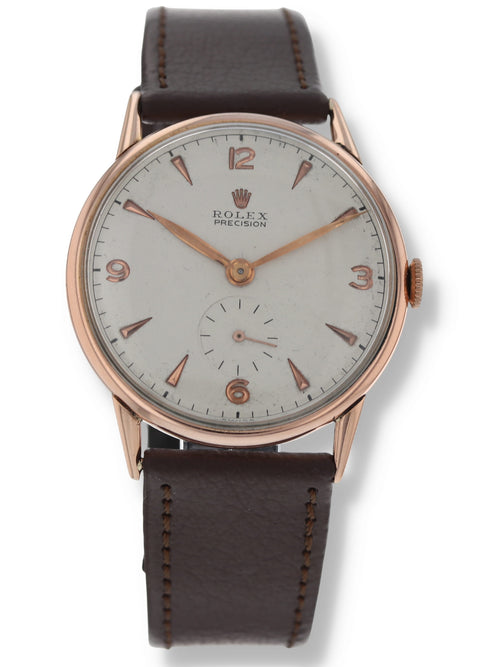 41125: Rolex Vintage 18k Rose Gold Precision, Ref. 3831, Circa 1950's