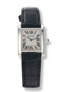 41127: Cartier 18k White Gold Ladies Tank Francaise, Quartz