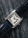 41127: Cartier 18k White Gold Ladies Tank Francaise, Quartz