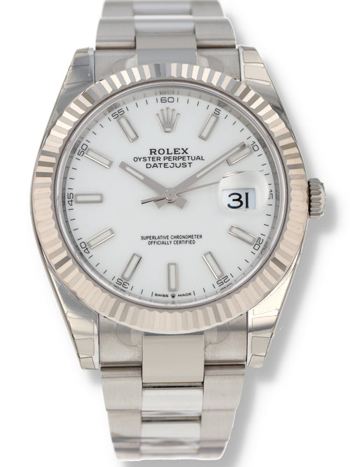 41148: Rolex Datejust 41, Ref. 126334, Box and 2022 Card, NEW OLD STOCK/UNWORN