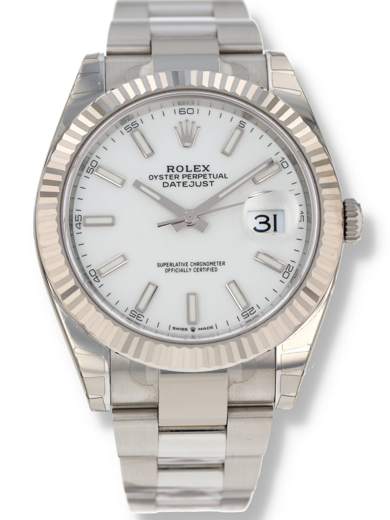 41148: Rolex Datejust 41, Ref. 126334, Box and 2022 Card, NEW OLD STOCK/UNWORN