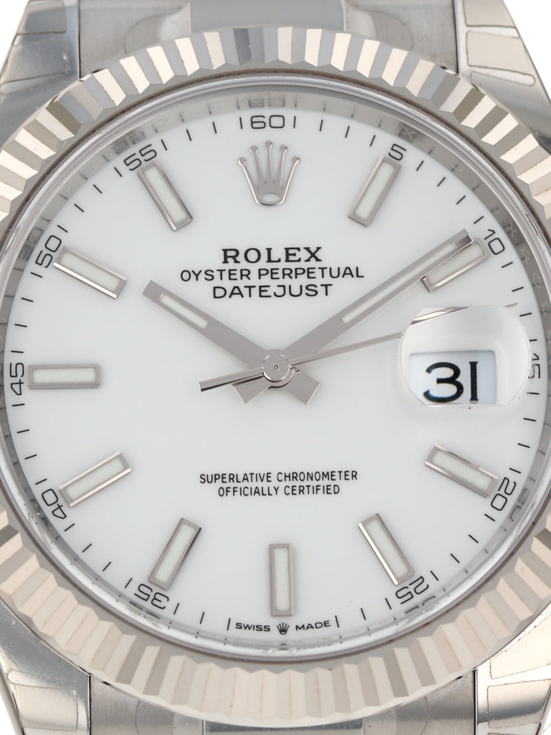 41148: Rolex Datejust 41, Ref. 126334, Box and 2022 Card, NEW OLD STOCK/UNWORN