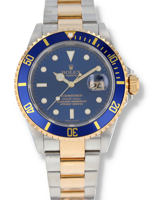 41154: Rolex Submariner 40, Ref. 16613, Box and Papers Circa 2004, Rolex Service Card
