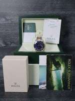 41154: Rolex Submariner 40, Ref. 16613, Box and Papers Circa 2004, Rolex Service Card